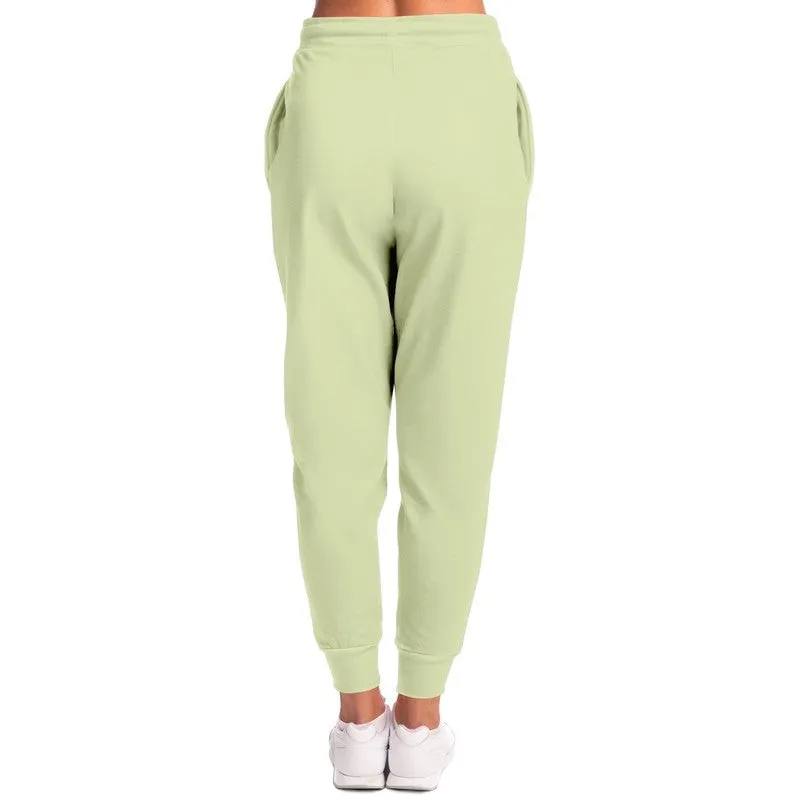 Pale Pastel Yellow Warm Green Joggers | Unisex | with PLUS sizes | Bright Pale Pastel Yellow Warm Green | C8M0Y30K0