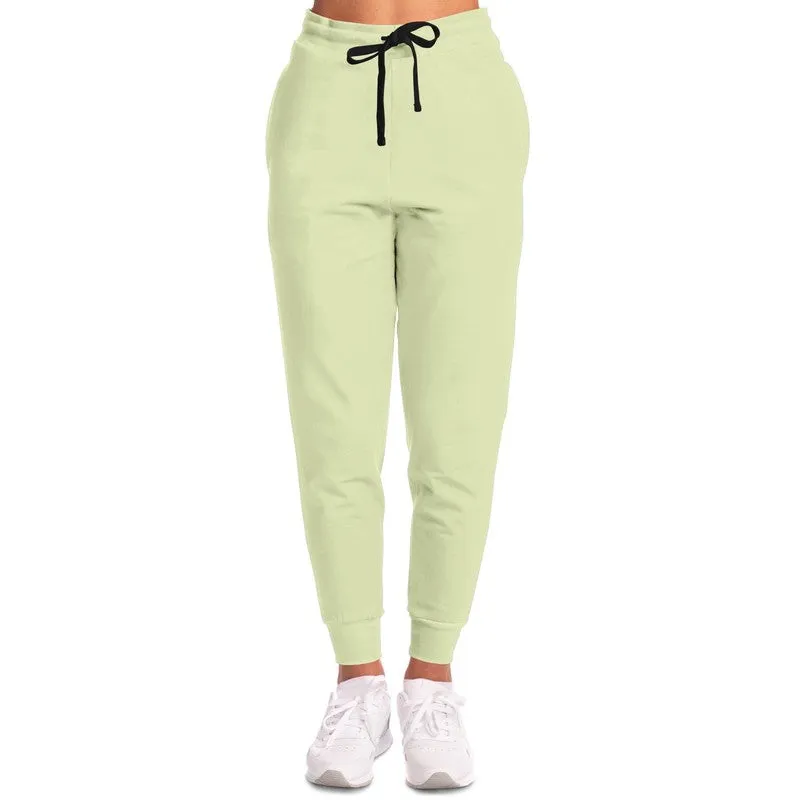 Pale Pastel Yellow Warm Green Joggers | Unisex | with PLUS sizes | Bright Pale Pastel Yellow Warm Green | C8M0Y30K0