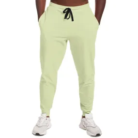 Pale Pastel Yellow Warm Green Joggers | Unisex | with PLUS sizes | Bright Pale Pastel Yellow Warm Green | C8M0Y30K0