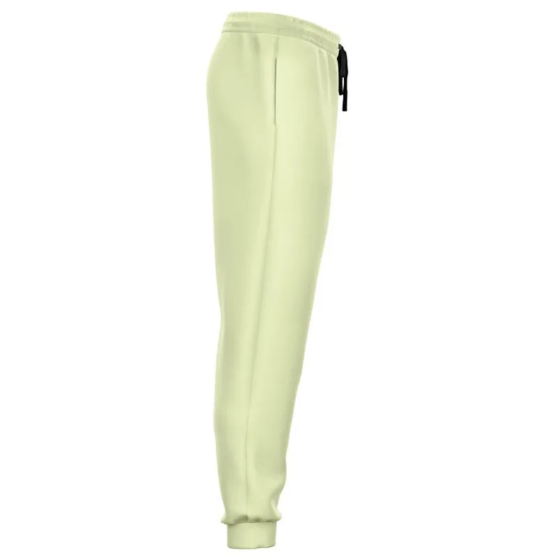 Pale Pastel Yellow Warm Green Joggers | Unisex | with PLUS sizes | Bright Pale Pastel Yellow Warm Green | C8M0Y30K0