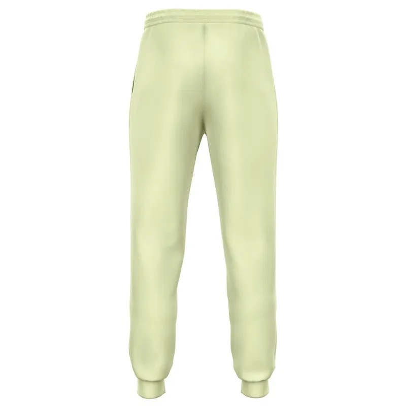 Pale Pastel Yellow Warm Green Joggers | Unisex | with PLUS sizes | Bright Pale Pastel Yellow Warm Green | C8M0Y30K0