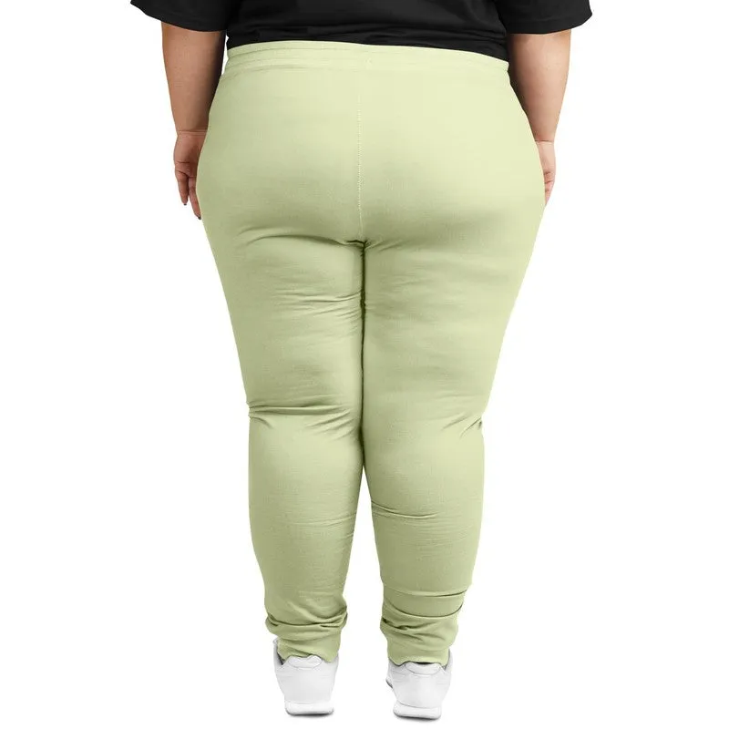 Pale Pastel Yellow Warm Green Joggers | Unisex | with PLUS sizes | Bright Pale Pastel Yellow Warm Green | C8M0Y30K0