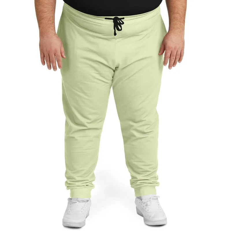 Pale Pastel Yellow Warm Green Joggers | Unisex | with PLUS sizes | Bright Pale Pastel Yellow Warm Green | C8M0Y30K0