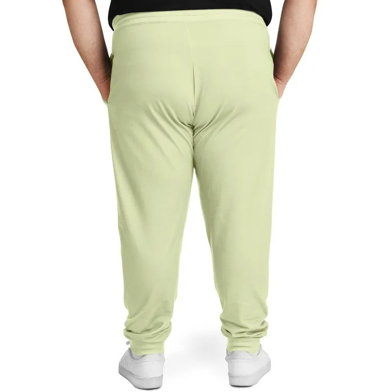 Pale Pastel Yellow Warm Green Joggers | Unisex | with PLUS sizes | Bright Pale Pastel Yellow Warm Green | C8M0Y30K0