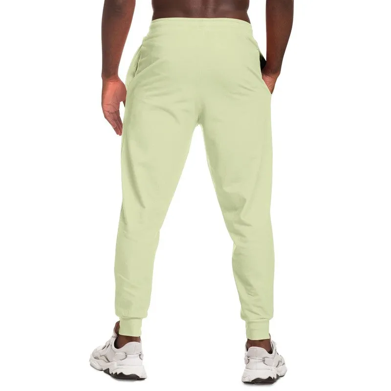 Pale Pastel Yellow Warm Green Joggers | Unisex | with PLUS sizes | Bright Pale Pastel Yellow Warm Green | C8M0Y30K0
