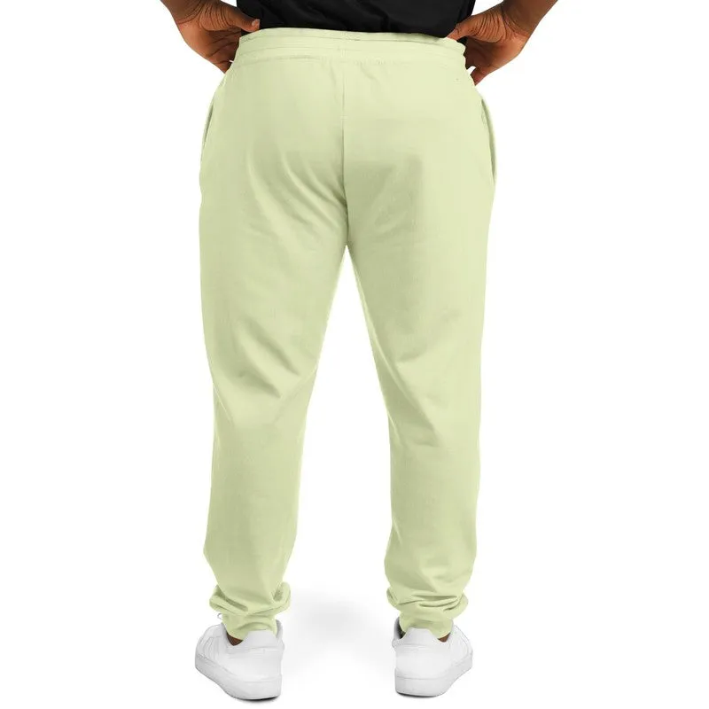 Pale Pastel Yellow Warm Green Joggers | Unisex | with PLUS sizes | Bright Pale Pastel Yellow Warm Green | C8M0Y30K0