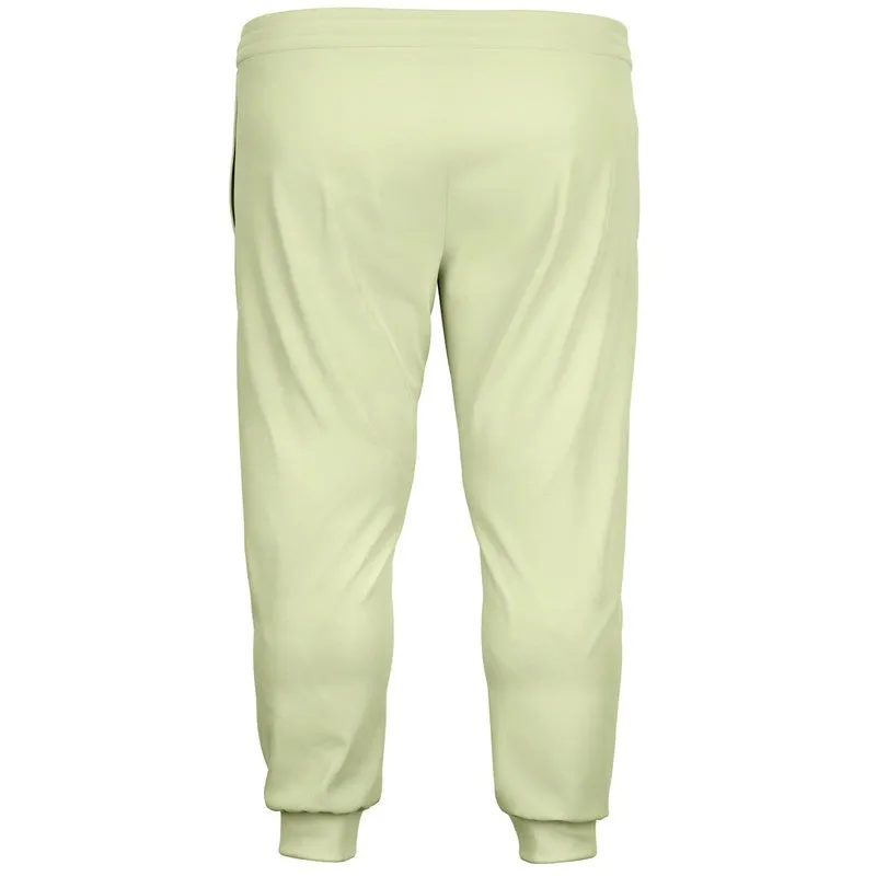Pale Pastel Yellow Warm Green Joggers | Unisex | with PLUS sizes | Bright Pale Pastel Yellow Warm Green | C8M0Y30K0