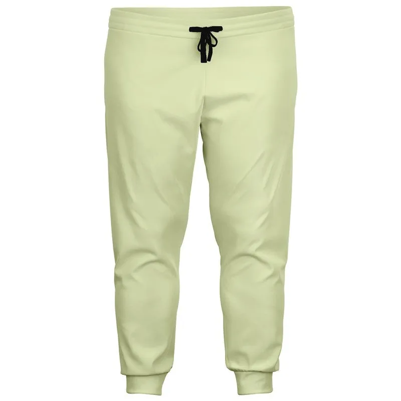 Pale Pastel Yellow Warm Green Joggers | Unisex | with PLUS sizes | Bright Pale Pastel Yellow Warm Green | C8M0Y30K0