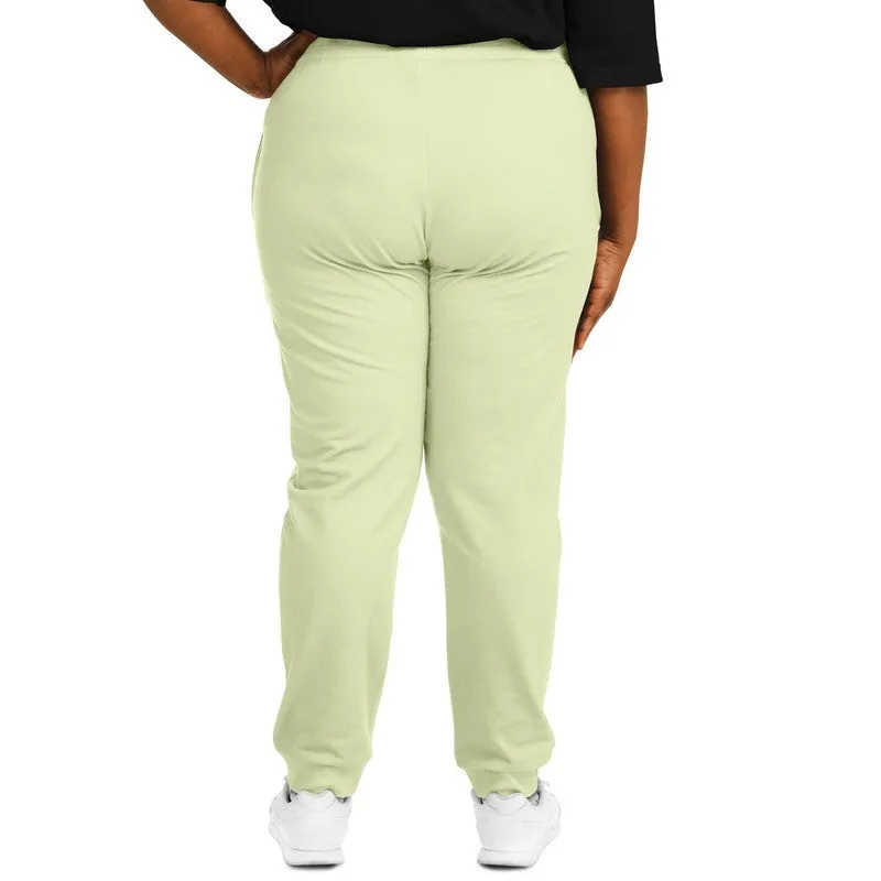 Pale Pastel Yellow Warm Green Joggers | Unisex | with PLUS sizes | Bright Pale Pastel Yellow Warm Green | C8M0Y30K0