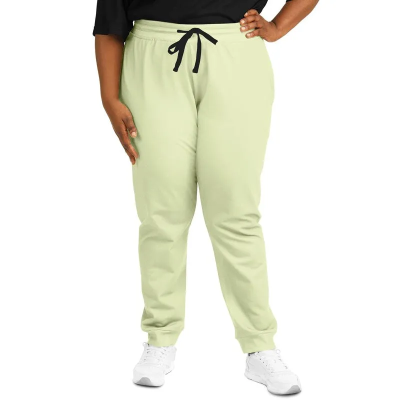 Pale Pastel Yellow Warm Green Joggers | Unisex | with PLUS sizes | Bright Pale Pastel Yellow Warm Green | C8M0Y30K0