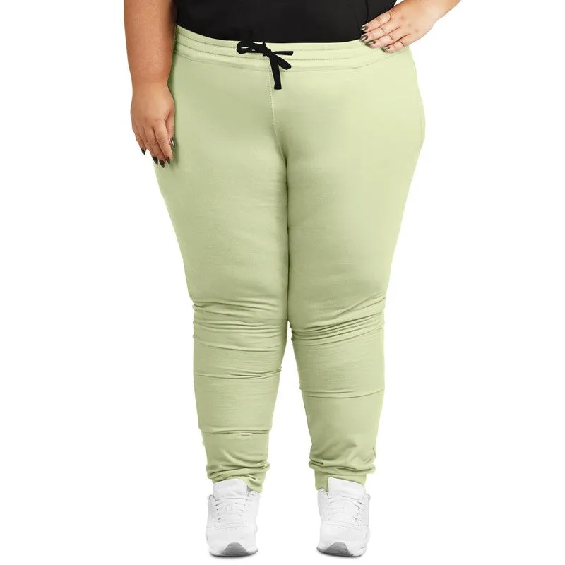 Pale Pastel Yellow Warm Green Joggers | Unisex | with PLUS sizes | Bright Pale Pastel Yellow Warm Green | C8M0Y30K0