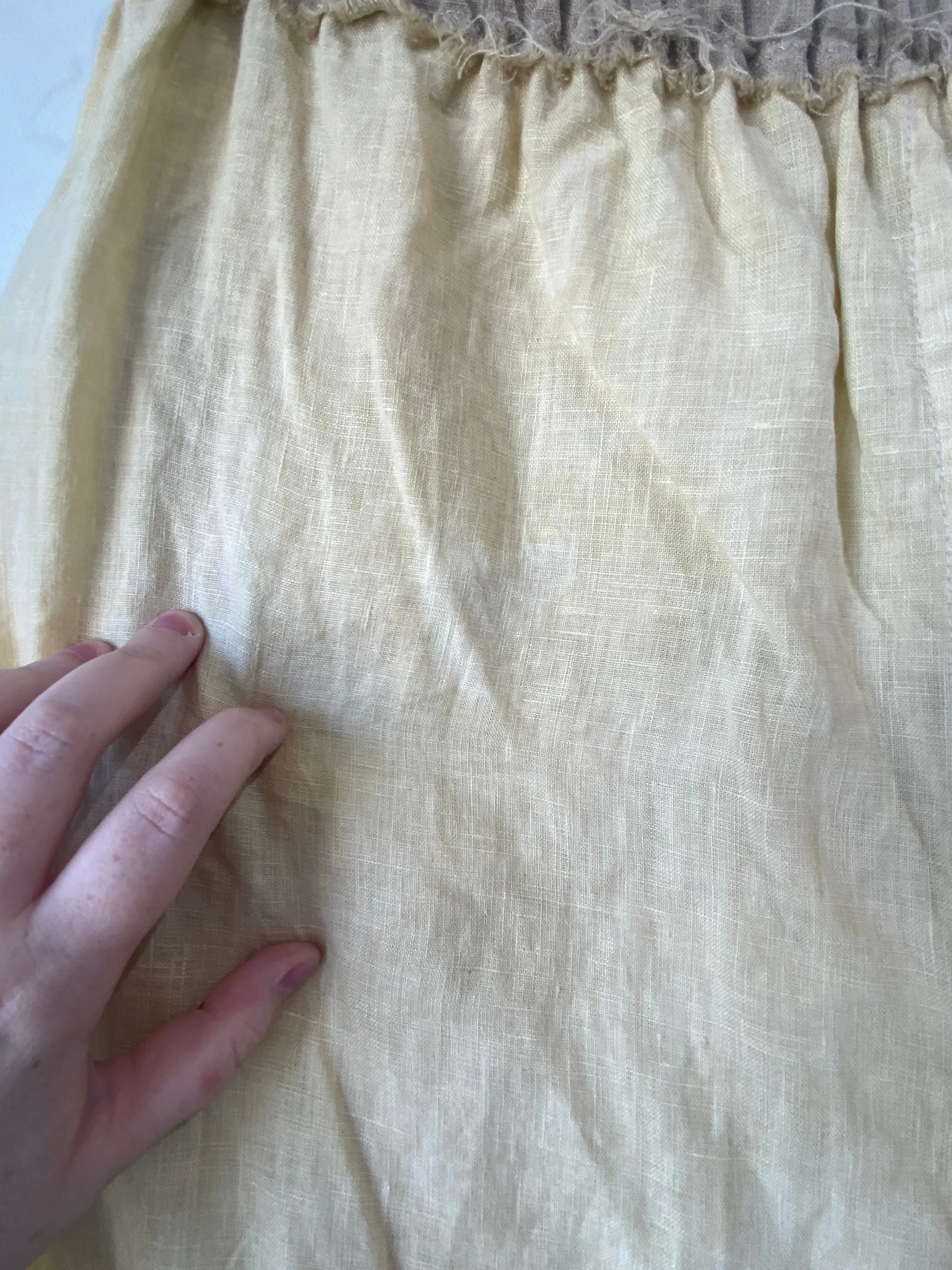 Pale Yellow Linen Pants