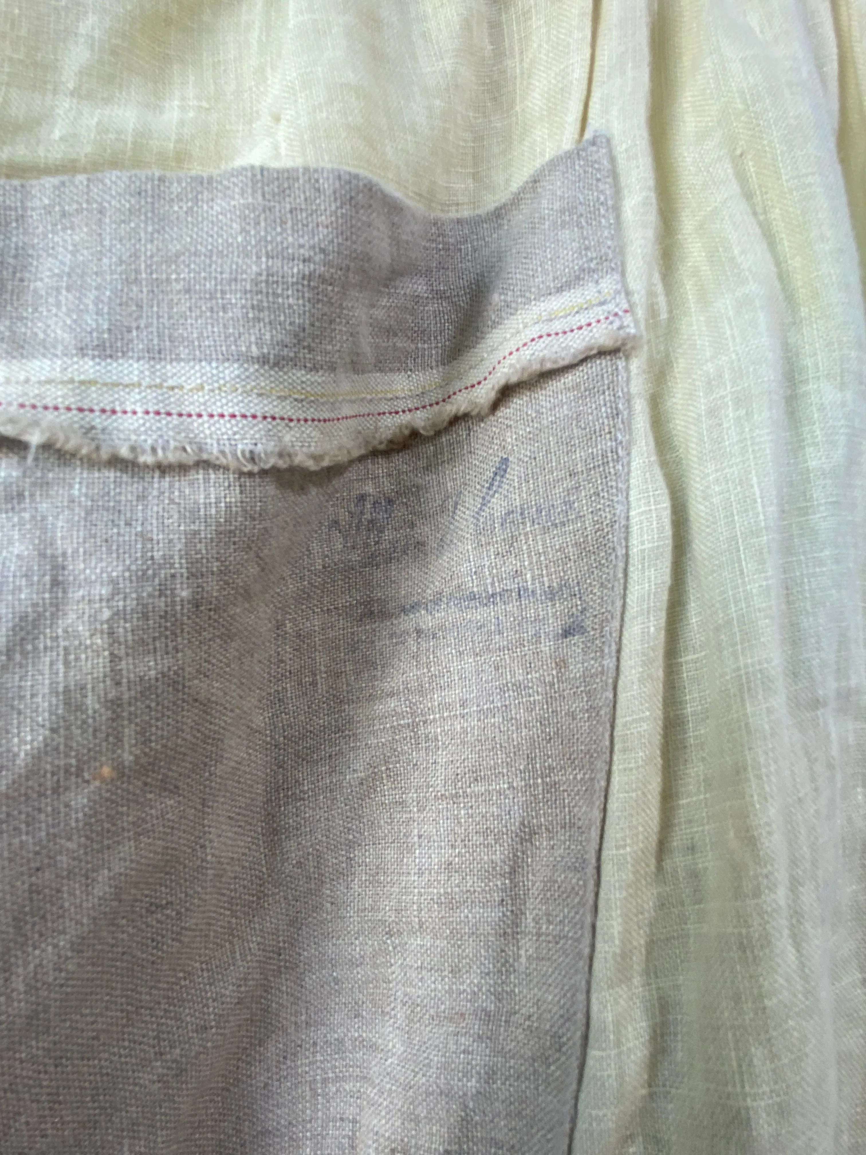Pale Yellow Linen Pants