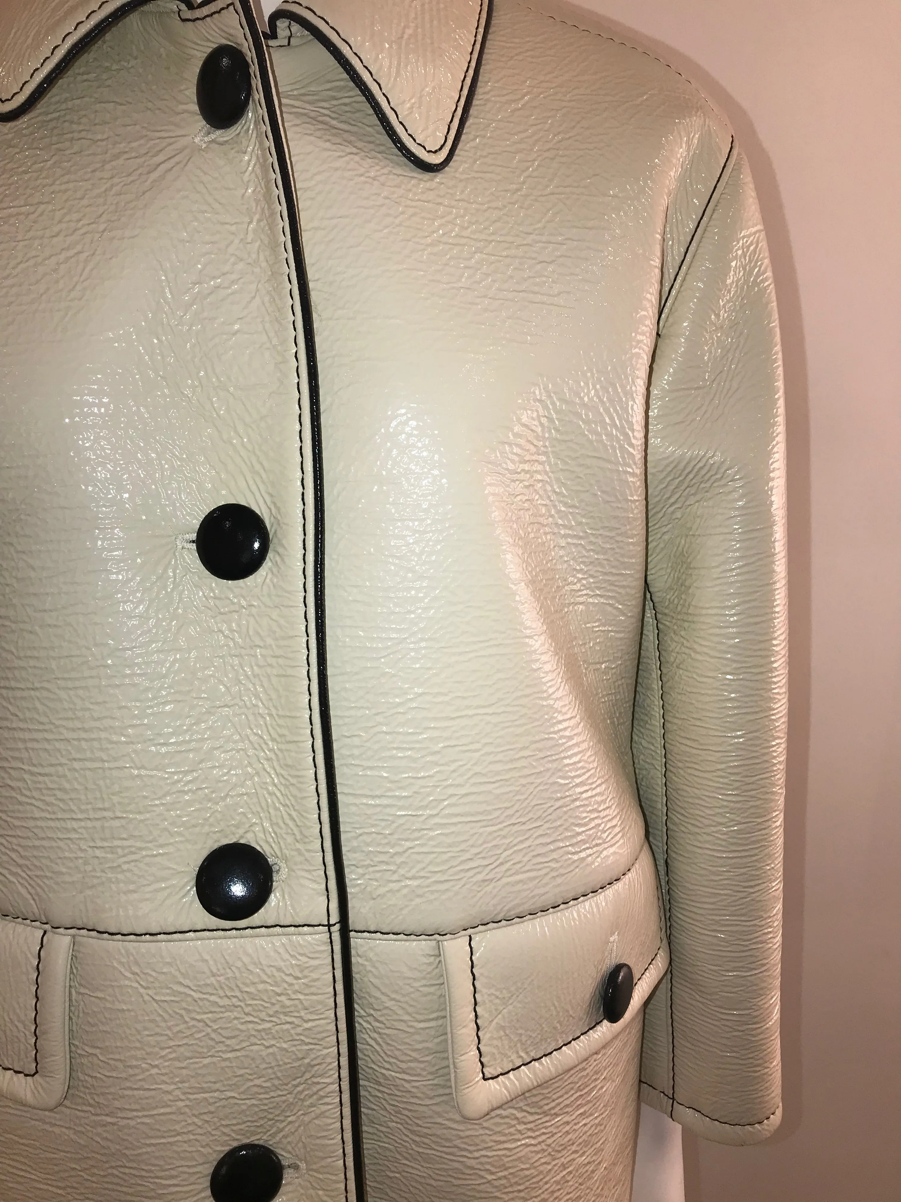 Patent Single Breasted Jacket