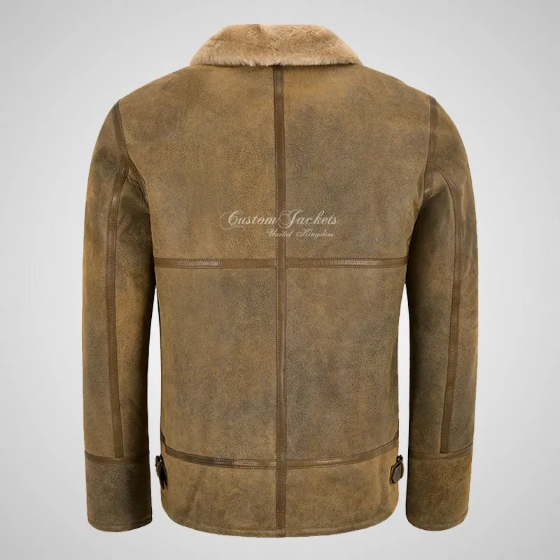 PEDLAR  Sheepskin Aviator Jacket Antique Vintage