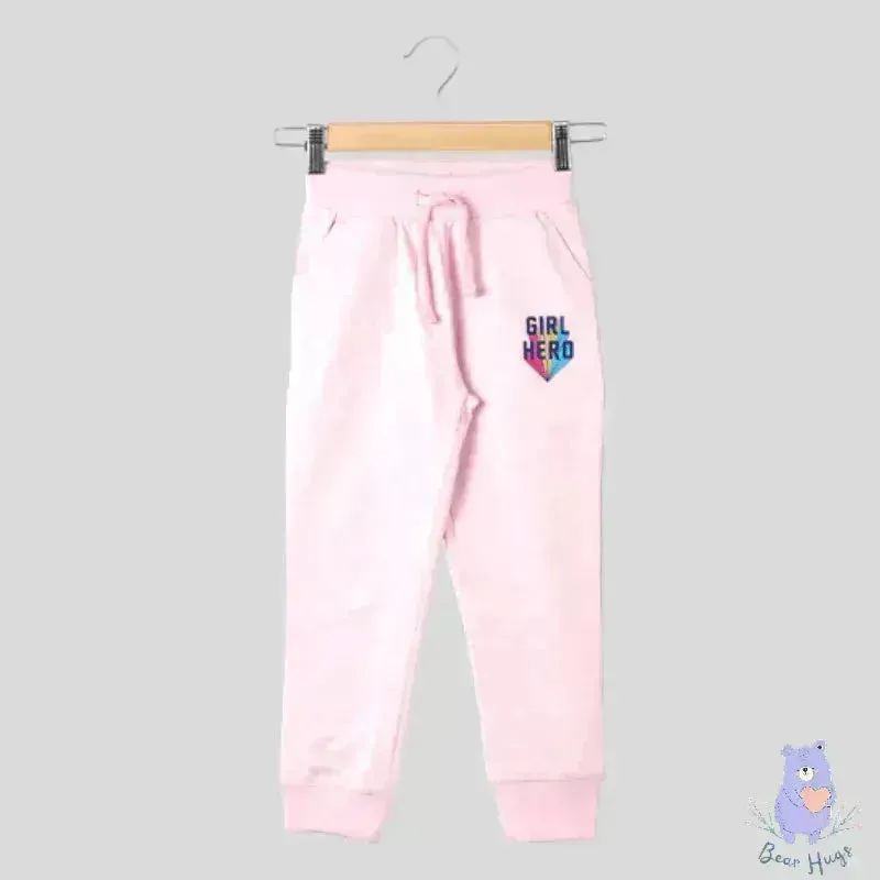 PINK N BLUE Heathered Slim Fit Joggers with Drawstring Waistline