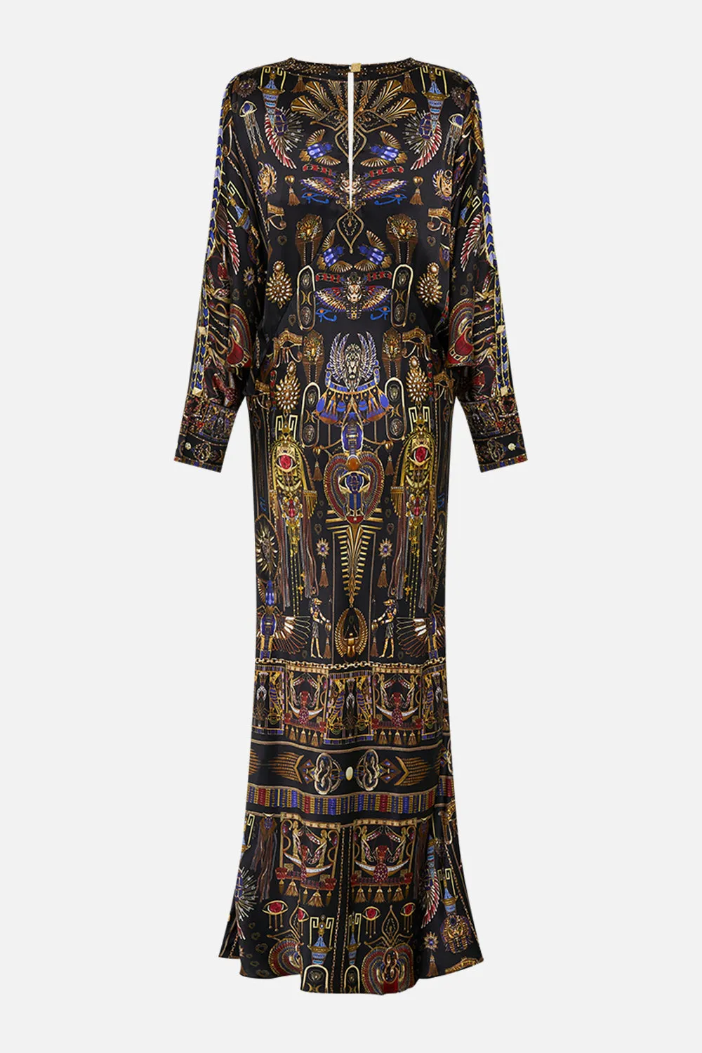 PLUNGE NECK DRAPED SHOULDER DRESS CARTOUCHE KINGDOM