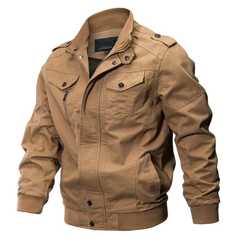 Plus Size Military Jacket Men Spring & Fall Cotton Jacket Male 6XL