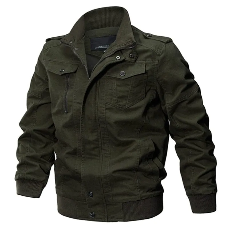 Plus Size Military Jacket Men Spring & Fall Cotton Jacket Male 6XL