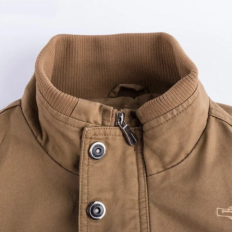 Plus Size Military Jacket Men Spring & Fall Cotton Jacket Male 6XL