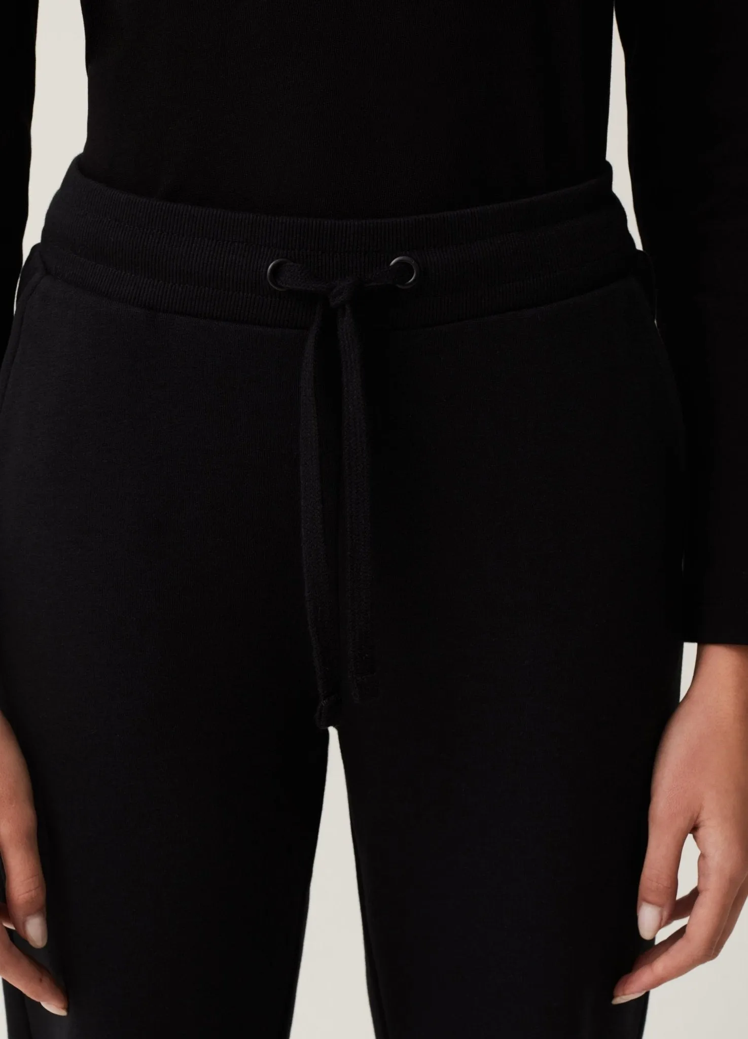 Plush joggers with drawstring