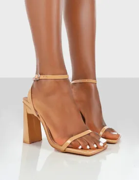 PUBLIC DESIRE -  CHARLOTTE CAMEL SQUARE TOE