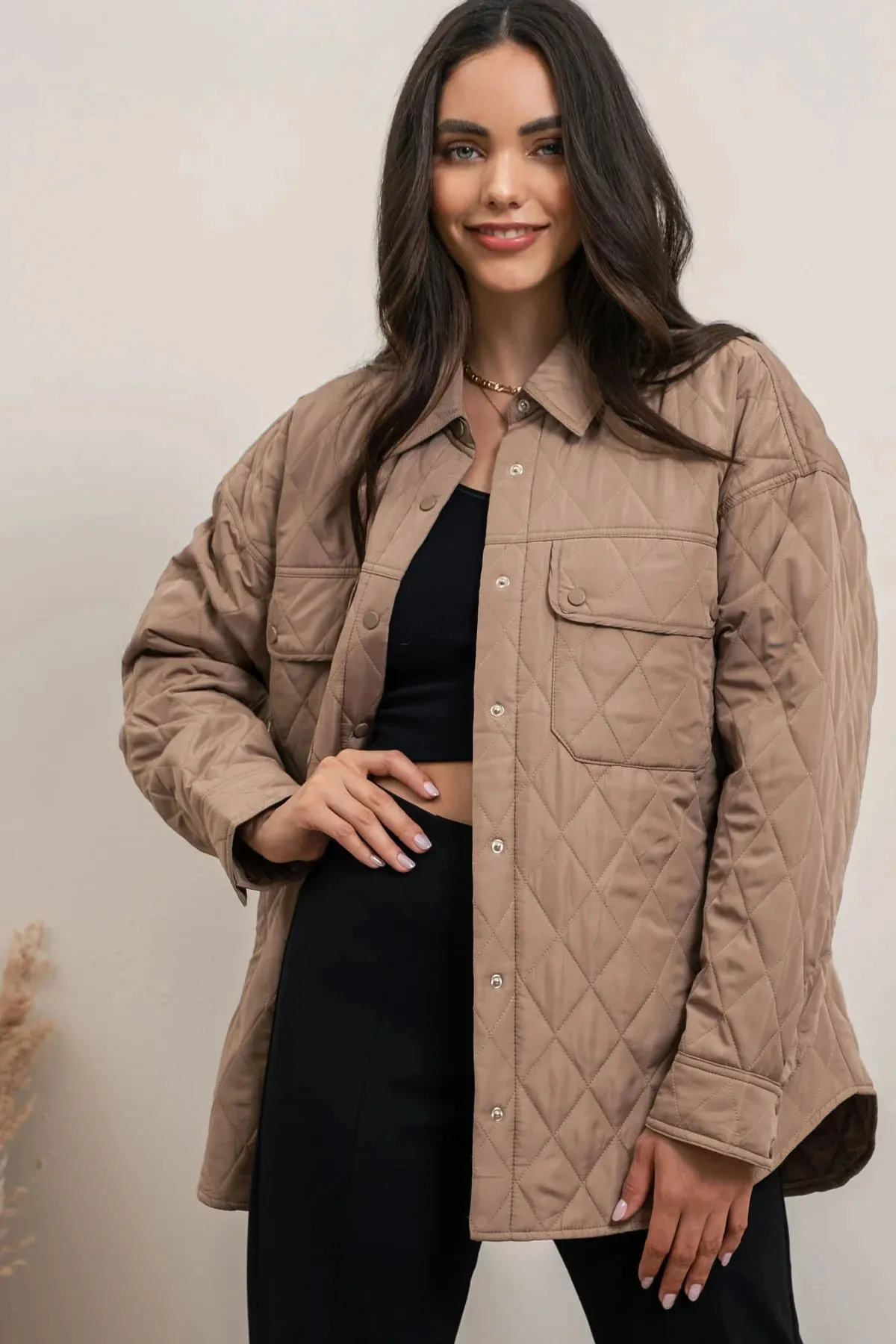 Quilted Jacket With Pockets