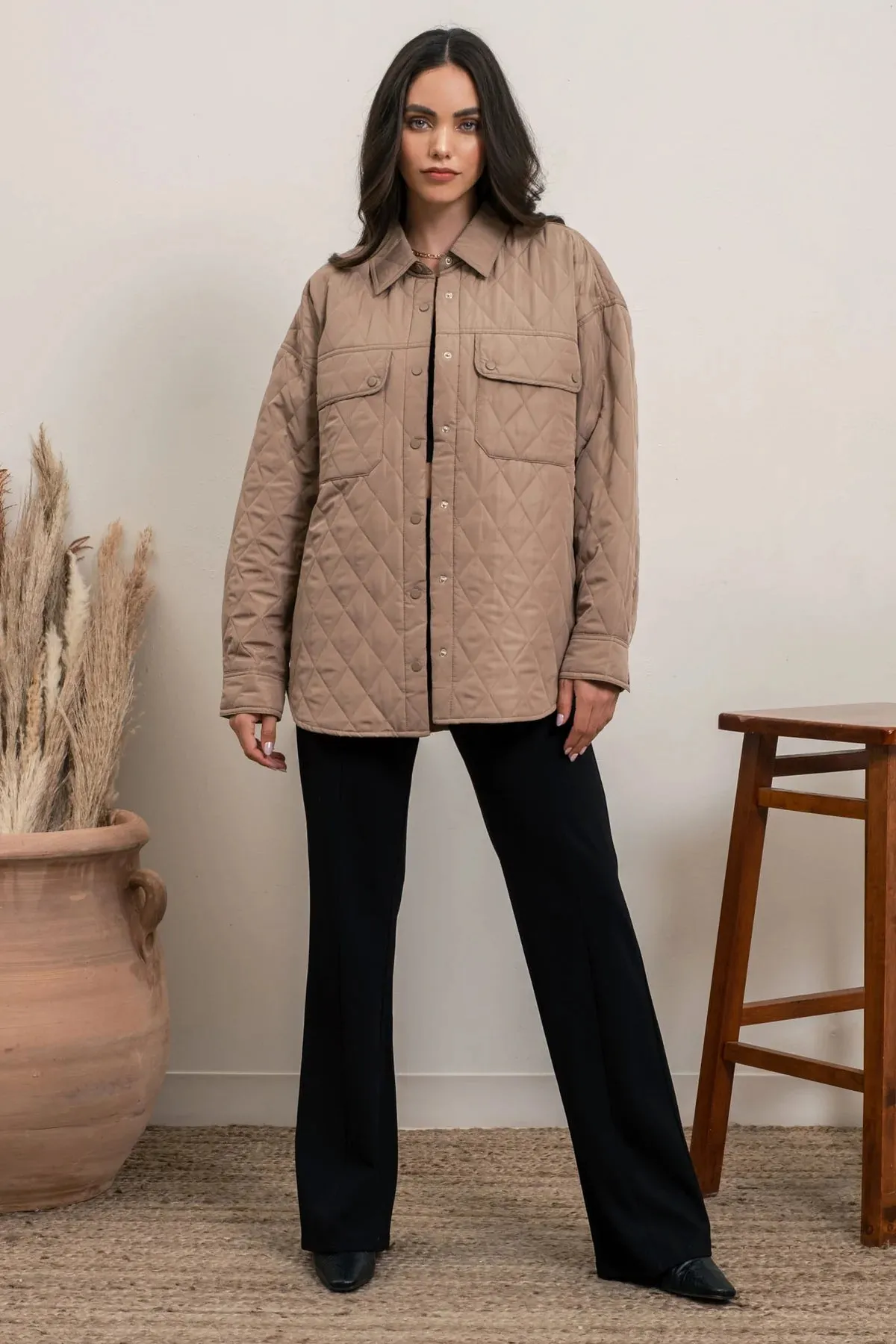 Quilted Jacket With Pockets