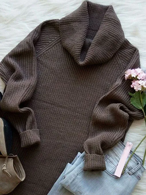 Sandi High Neck Sweater Dress in Olive