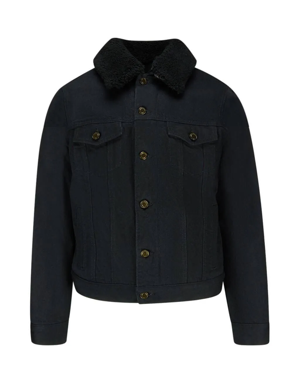 Shearling Collar Denim Jacket