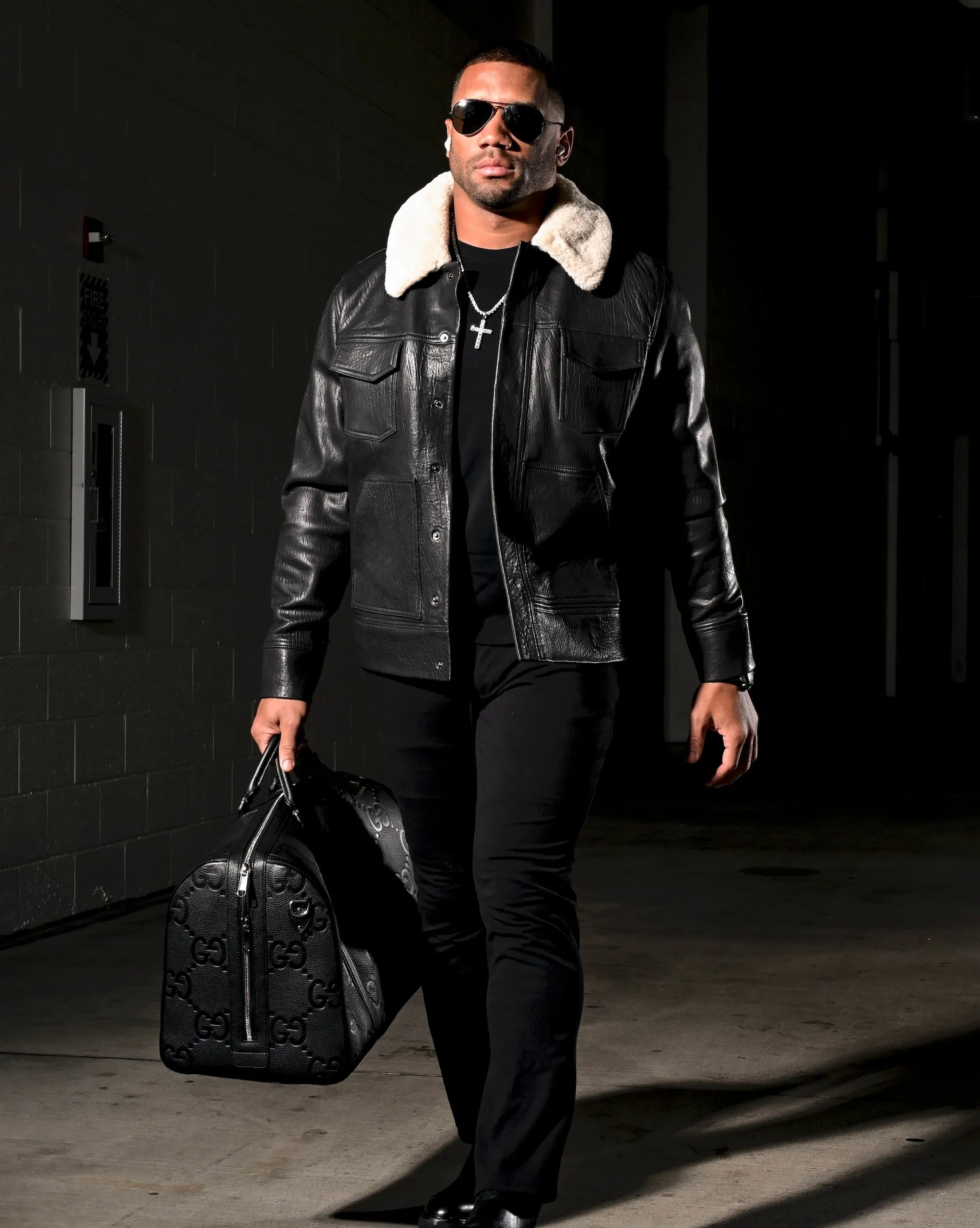 Shearling Collar Trucker Jacket | Responsible Leather