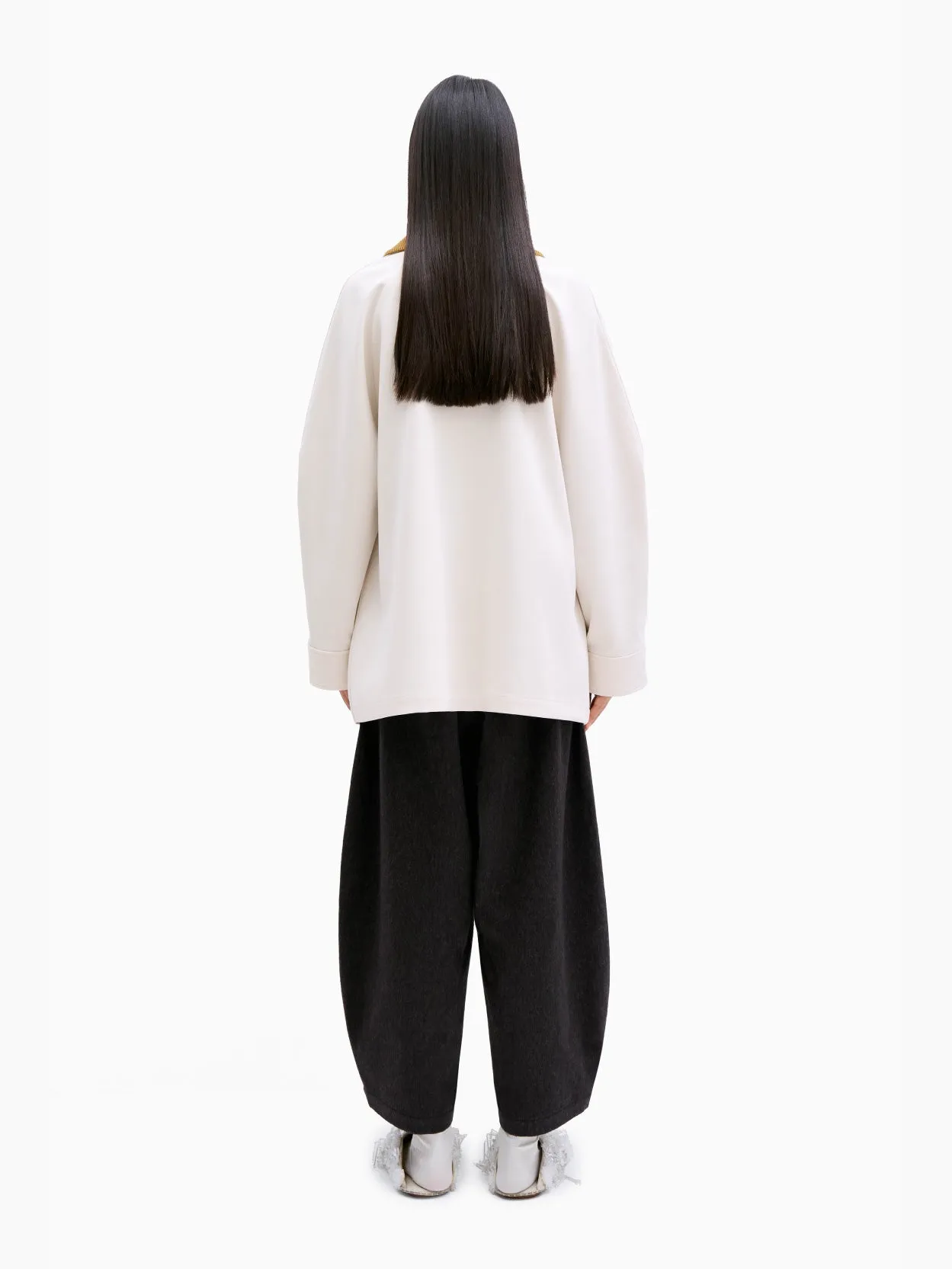 Short Trench Coat Ecru