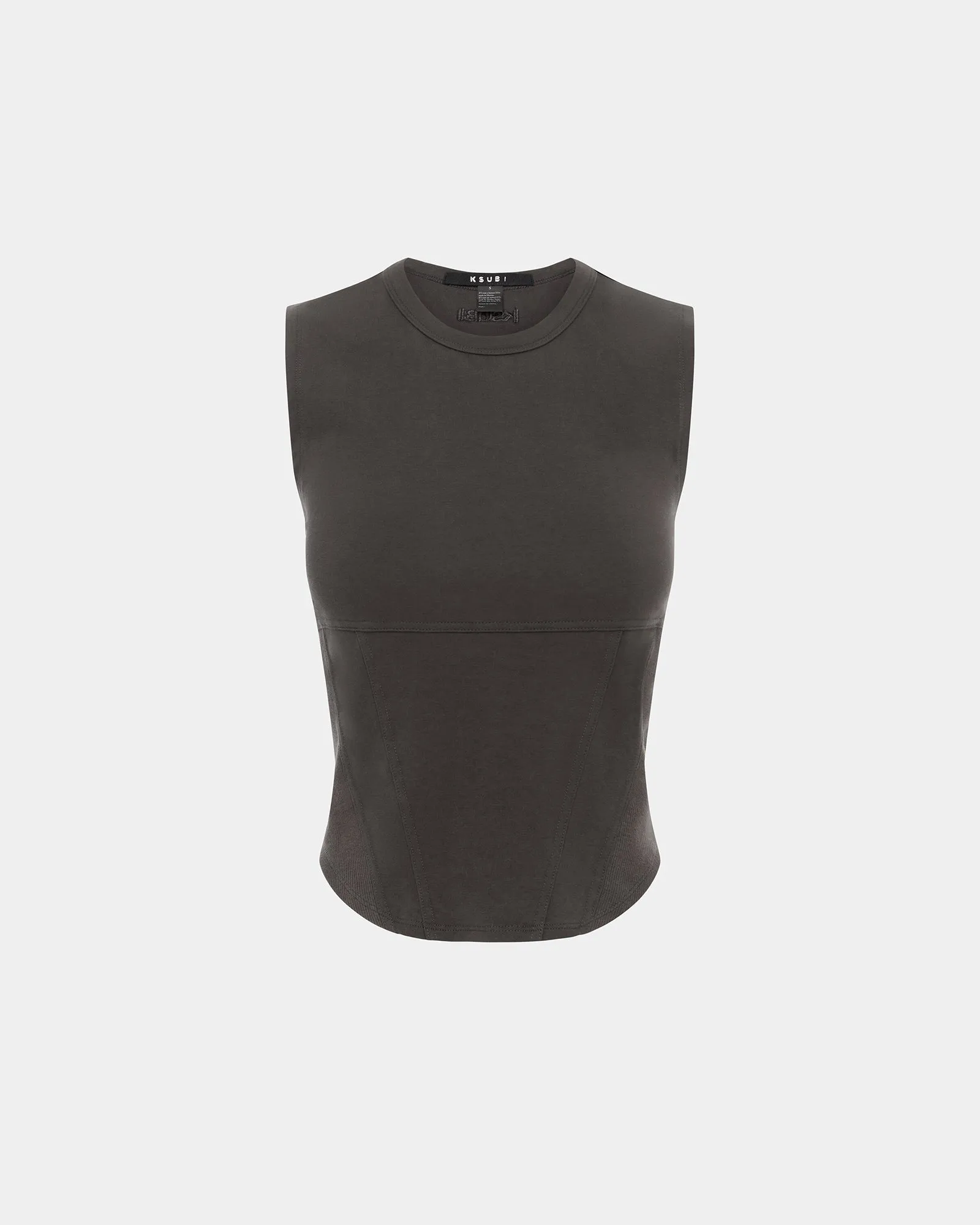 STAGED TANK WASHED BLACK