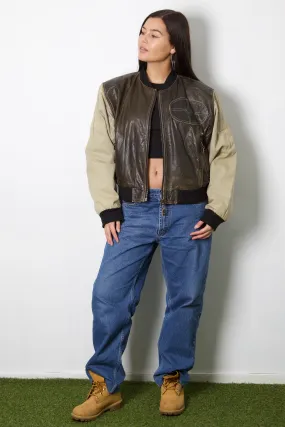 Stairways USA Leather Bomber Jacket S