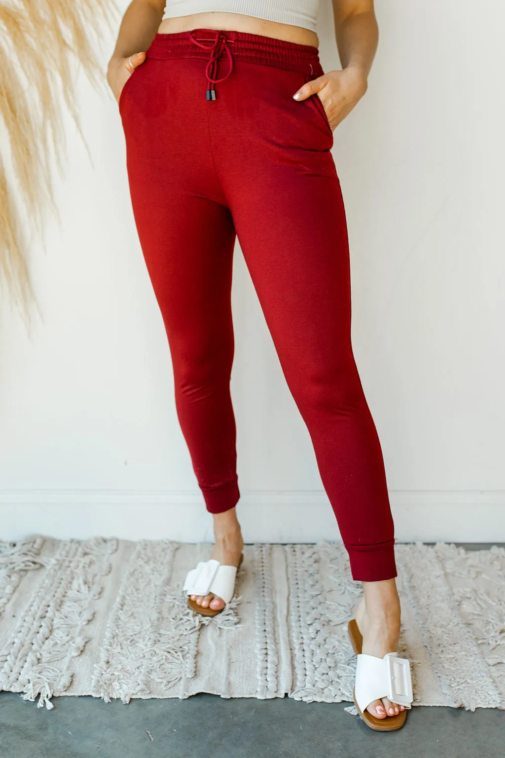 stay in cozy joggers