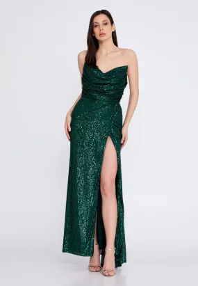 Strapless Sequin Dress
