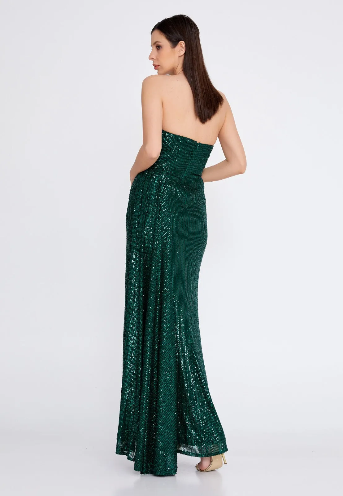 Strapless Sequin Dress