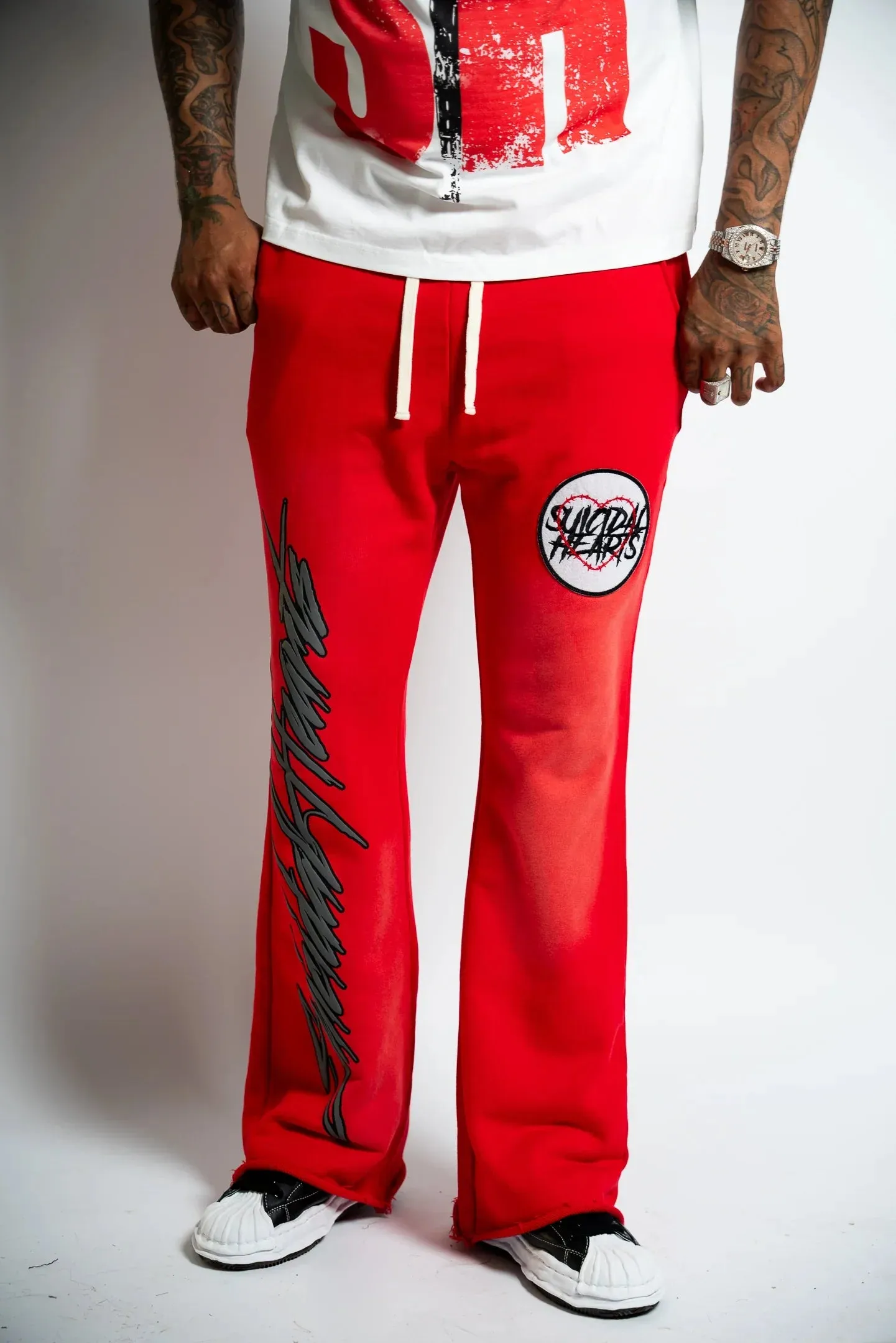 SUICIDAL HEARTS Signature Joggers (RED)