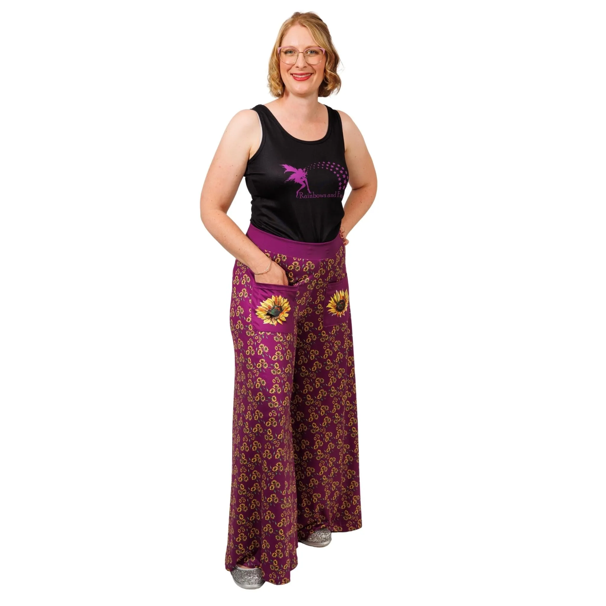 Sunflower Wide Leg Pants With Pockets