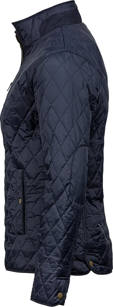 Tee Jays Richmond Ladies Quilted Jacket | Showerproof | Tailored Fit | Navy | S-3XL