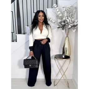 THE BOSS UP HOODED CROP AND PANTS SET (WHITE)