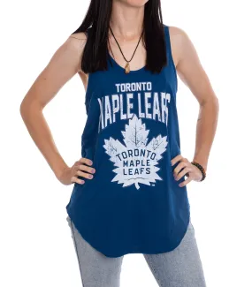 Toronto Maple Leafs Ladies "Distressed" Lace Flowy Tank Top