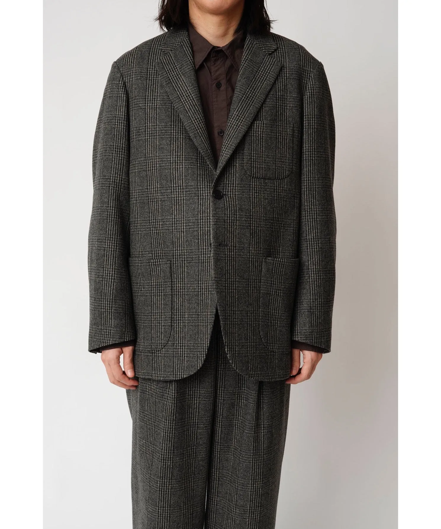 TWEED CHECK 3PATCH POCKET TAILORED JACKET "CHECK"