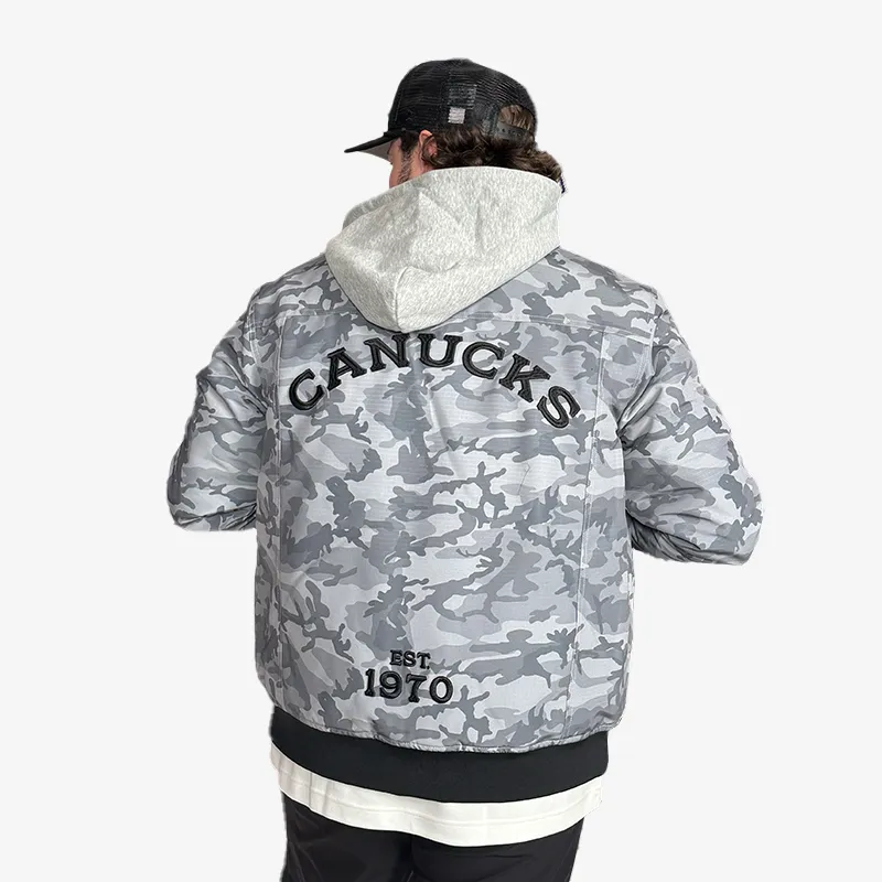 Vancouver Canucks Camo Bomber