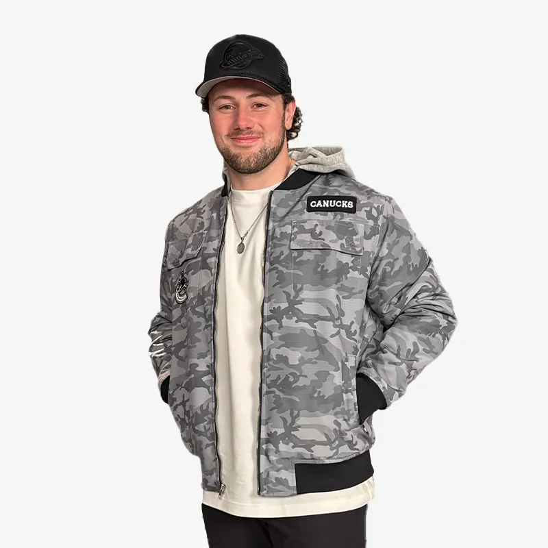 Vancouver Canucks Camo Bomber