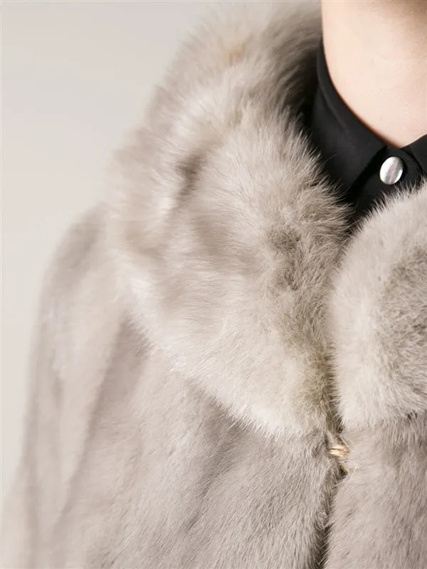 Vintage 1950s Silver Fur Coat