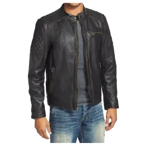 Vintage Black Bomber Fashion Leather Jacket – Classic & Stylish