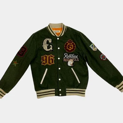 VINTAGE RAG GREEN PATCH VARSITY