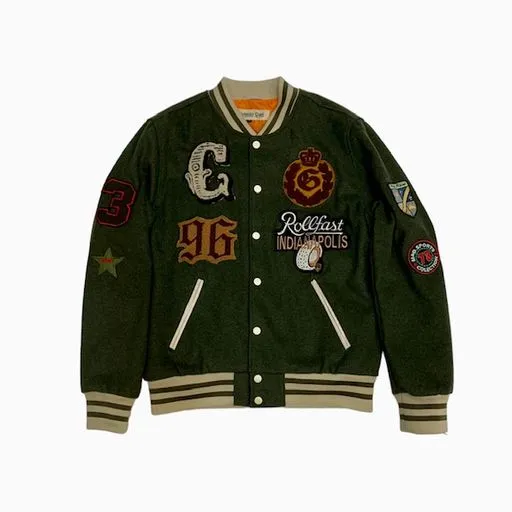 VINTAGE RAG GREEN PATCH VARSITY