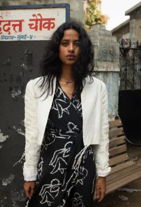 WHITE CROP JACKET